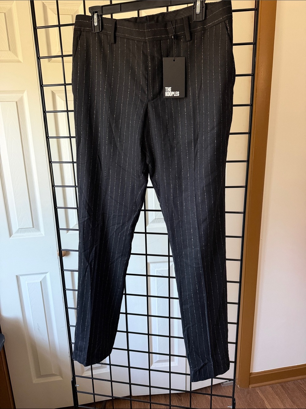 The Kooples Black Pinstripe Dress Pants